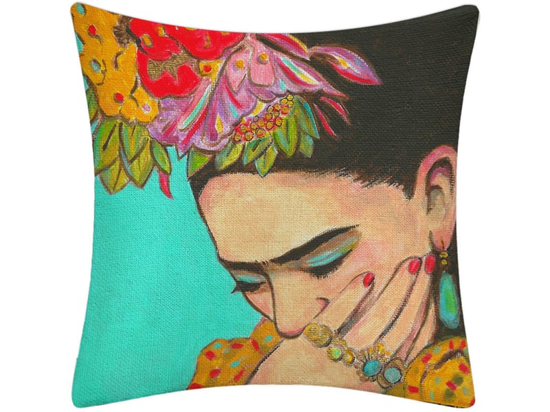  Lot de 4 housse de coussin - 4 pièces peinture à l'huile autoportrait coton lin taie d'oreiller voiture, coussin canapé, canapé, - lit 18 x 18, 45 x 45 cm, vert Household Pillow Cover - Conforama C