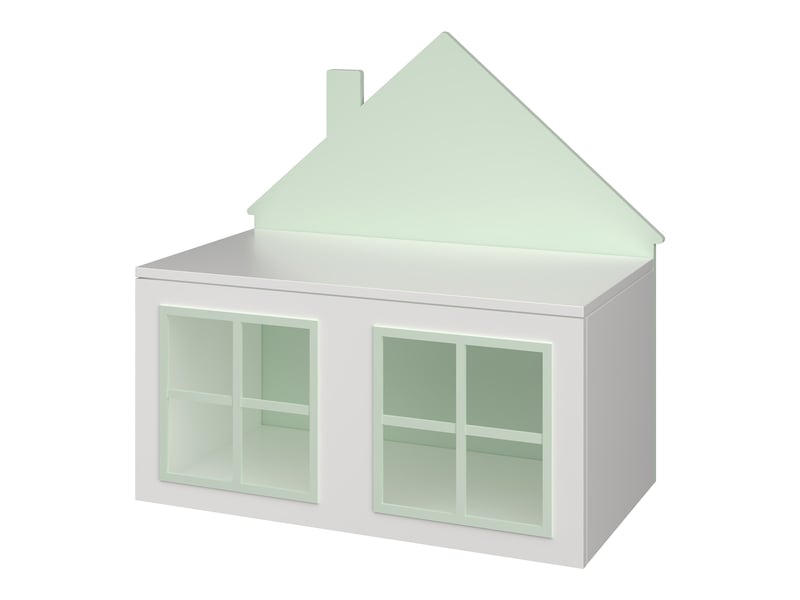  Coffre à jouets 56 x 60 x 32,5 cm vert 03_0009287  - Conforama B