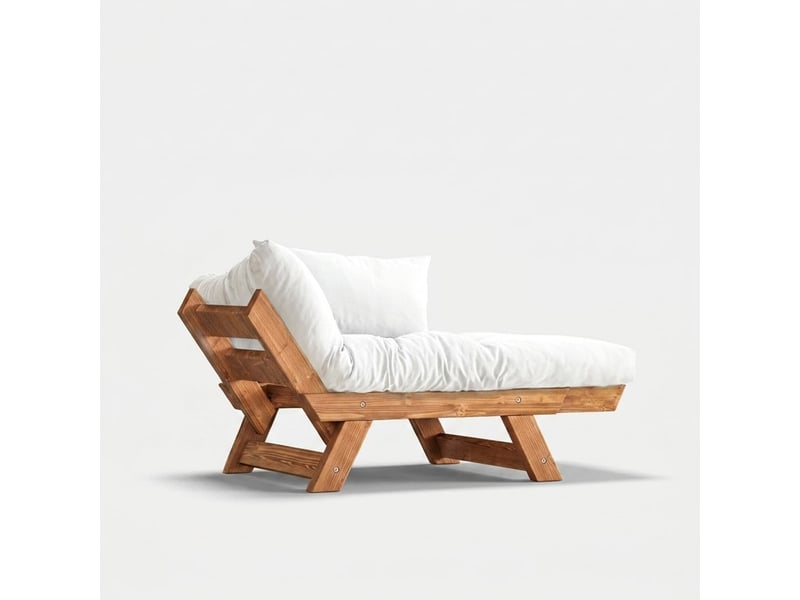  Canapé-lit elara en bois et lin imperméable - blanc  - Conforama C