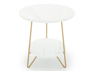 Table basse rond(e) coloris bicolore BEAUNIV - 48 cmx48 cm