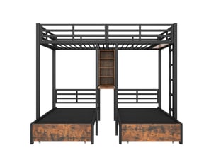 Lit superposé 140x200 cm <strong></strong> <strong></strong> coloris noir