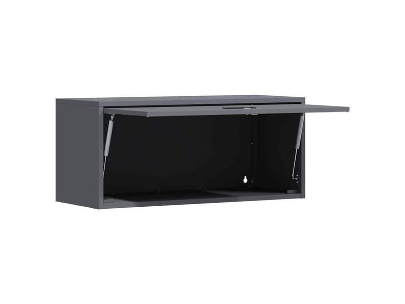  Armoire murale salon, meuble de rangement pour garage anthracite 80 x 33 x 35 cm  - Conforama E