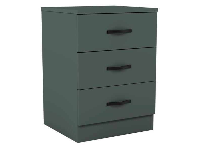  Table de chevet riano, commode de nuit, chambre, rangement, 56x40x36cm, vert, 3 tiroirs 3332038 - Conforama A