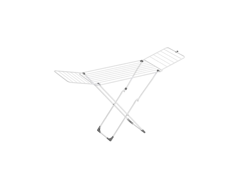  Séchoir à linge pliable avec barres support de séchage 50 x 182 x 102,5 cm en acier blanc 12_0011140  - Conforama B