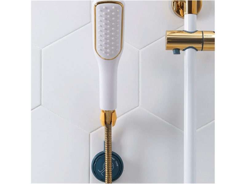  Support de pommeau de douche rotatif et réglable à 360°, support mural universel pour pommeau de douche, réglable pour salle de bain (bleu)  - Conforama B