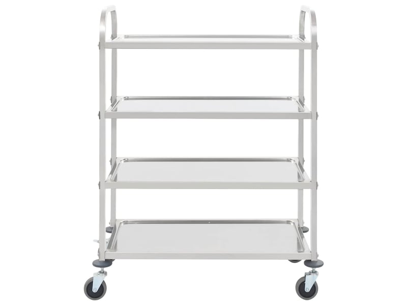  Desserte de cuisine, chariot de rangement à 4 niveaux 107x55x125 cm acier inoxydable  - Conforama A