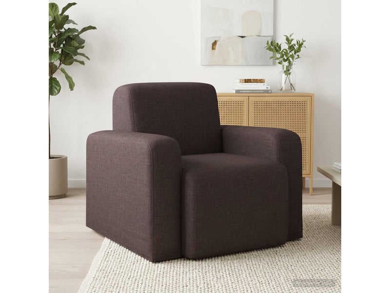  Vidaxl fauteuil marron foncé tissu  - Conforama B