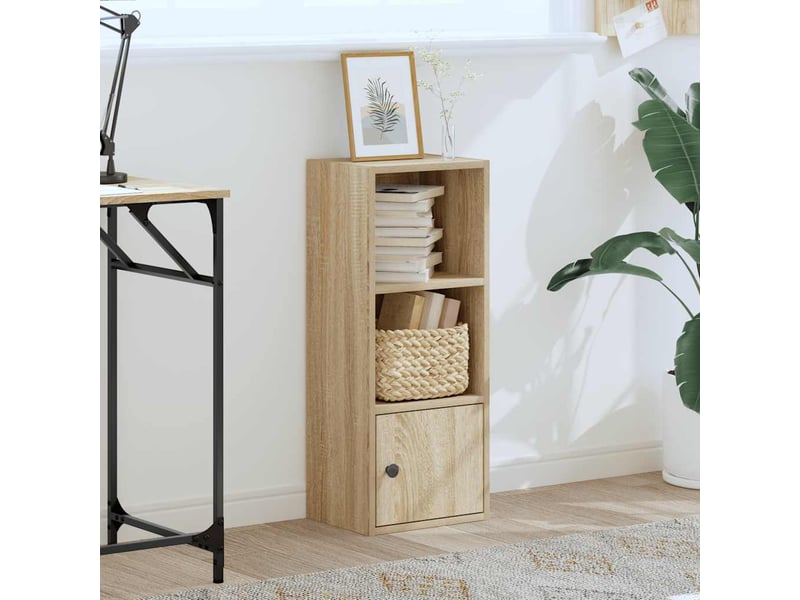  Bibliothèque, meuble de rangement salon chêne sonoma 31x24x77 cm bois d'ingénierie  - Conforama C
