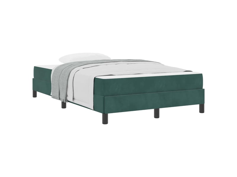 Lit double- lit adulte - lit à ressorts avec matelas vert foncé 120 x 190 cm tissu - Conforama B