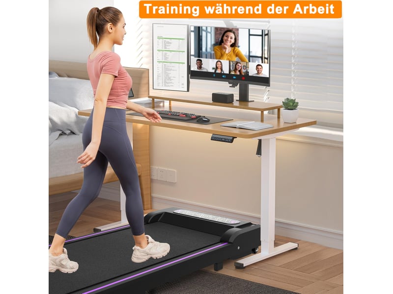  Tapis de course pliable 108x48x90 cm 2,5 ps métal noir  - Conforama C
