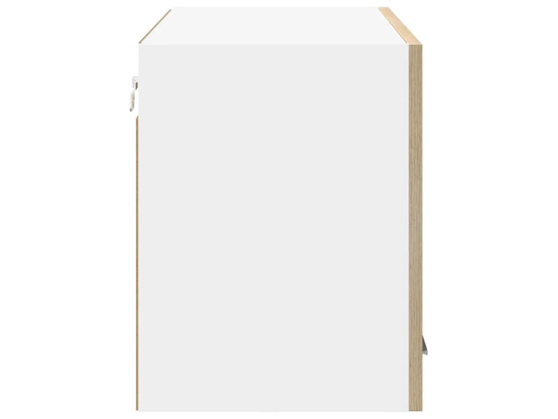  Armoire suspendue moderne avec grand espace de rangement 80 x 31 x 40 cm en bois d'ingénierie blanc 02_0053275  - Conforama E
