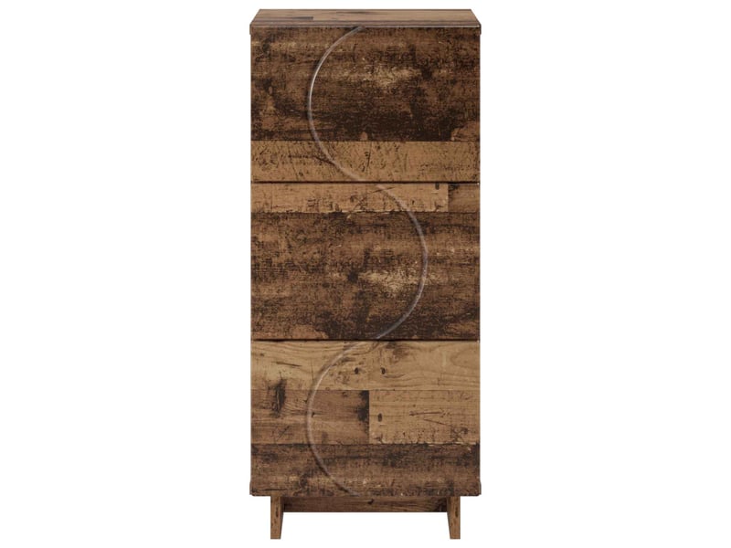 Buffet salon, buffet de rangement bois ancien 33,5x34,5x75 cm bois d'ingénierie shl14978 - Conforama D