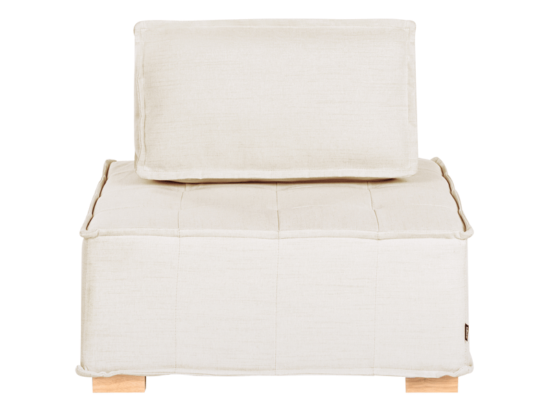 Module fauteuil tibro tissu blanc cassé - Conforama D