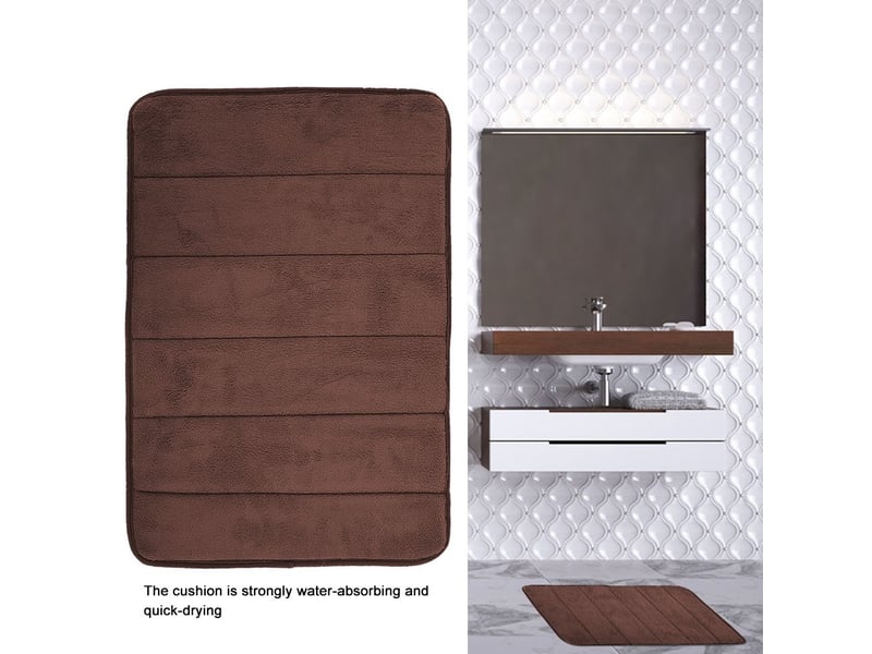  Tapis de bain antidérapant - brun café  - Conforama C