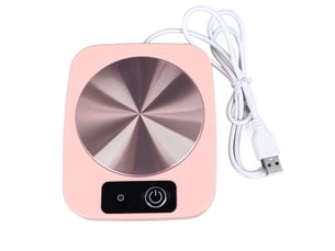 Chauffe-tasse portable - thermostat de tasse usb - coussin chauffant pour lait et thé - adapté au bureau à domicile - rose