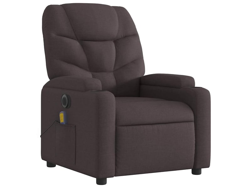  Fauteuil de massage inclinable électrique, fauteuil relax marron foncé tissu shl51017  - Conforama D