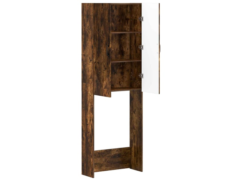  Armoire de toilette, meuble de toilette hoorn chêne fumé 66x25.5x190 cm  - Conforama D