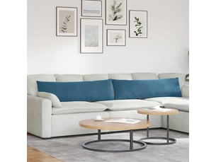 Lot de 2 coussins de canapé, coussins décoratifs bleu 145 x 40 cm cf58996