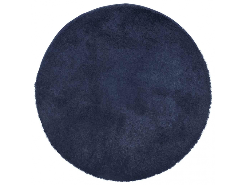  Tapis shaggy à poils longs navarra bleu marine 160x160 cm - comfortxl 4102915 - Conforama A