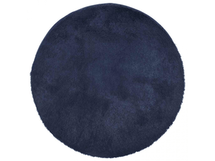 Tapis shaggy à poils longs navarra bleu marine 160x160 cm - comfortxl