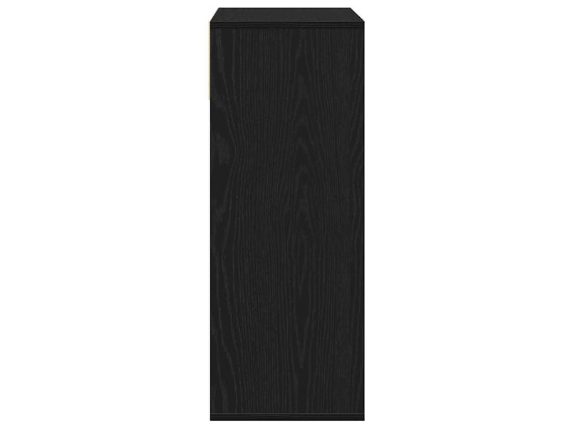  Bibliothèque, meuble de rangement salon noir 66x31x80 cm bois d'ingénierie  - Conforama E