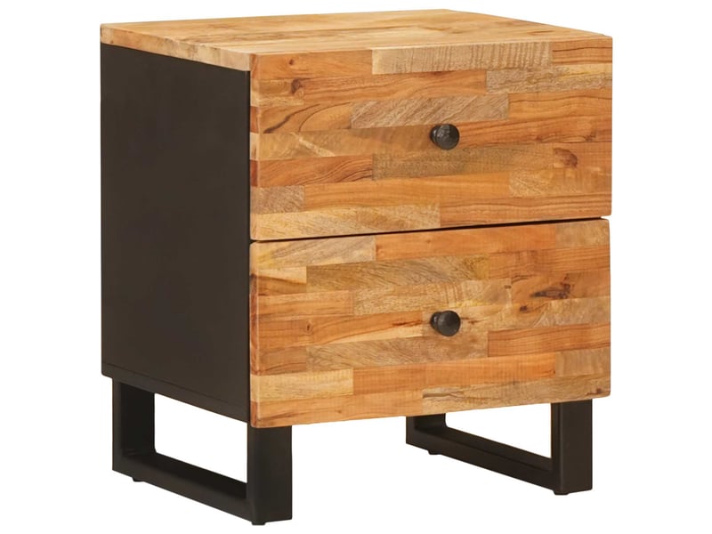 Table de chevet - cabinet de chevet - table de nuit 2 pièces marron 40 x 33 x 46 cm - Conforama A