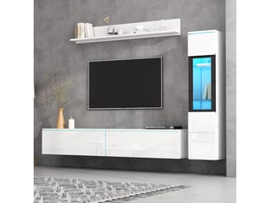 Meuble tv coloris blanc 180 cm <strong>OXEZA</strong>  <strong></strong>