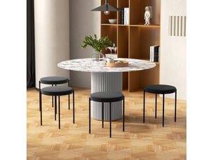 Lot de 4 tabourets de salle à manger empilables,41,5x41,5x46 cm,velours,noir