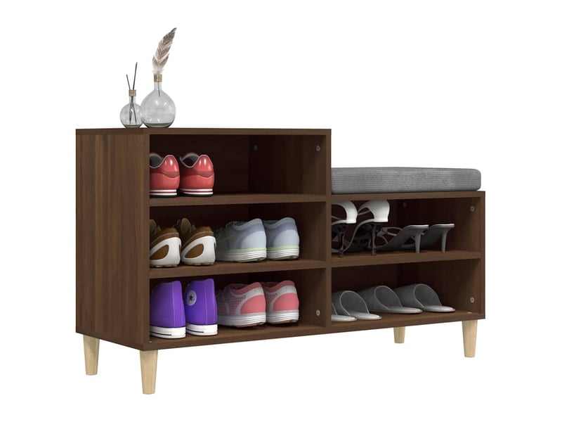  Armoire à chaussures chêne marron 102x36x60cm bois d'ingénierie shl7387  - Conforama D