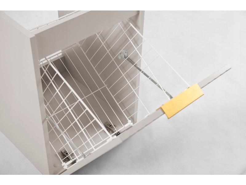  Meuble bas de salle de bain avec panier à linge flow cachemire 40 cm  - Conforama E