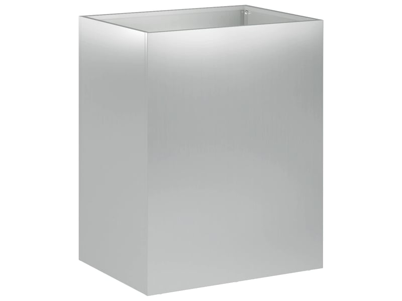 Jardinière - cache-pot de jardin argenté 40 x 30 x 50 cm acier galvanisé - Conforama A