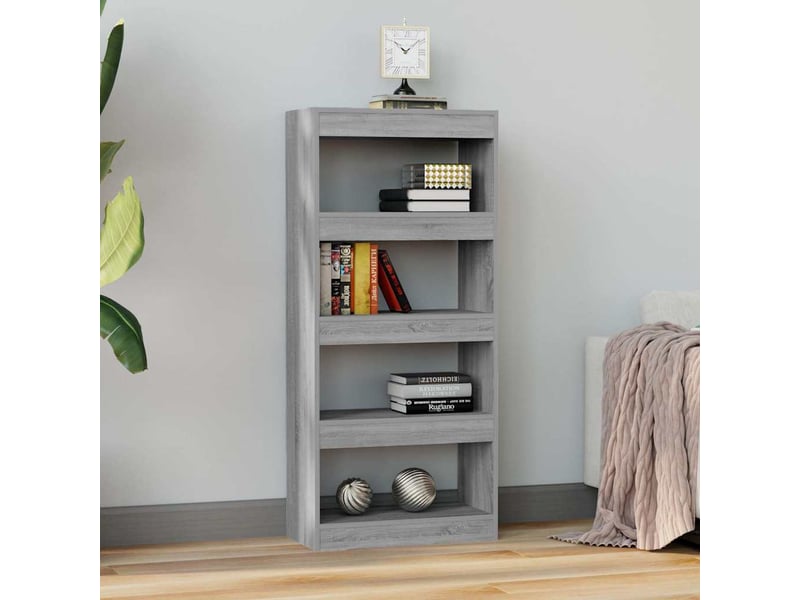  Bibliothèque, étagère de rangement sonoma gris 60x30x135 cm bois d'ingénierie  - Conforama D