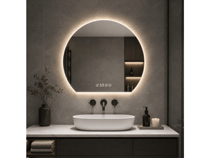 Miroir de salle de bain led mural 80 x 72 cm – argent – antibuée, éclairage réglable et tactile intégré