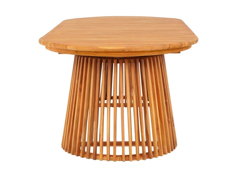  Table de jardin ovale 200cm en teck massif pieds ajourés - liricia LIRICIA - Conforama D