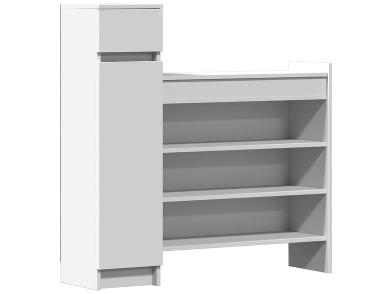  Meuble à chaussure | armoire à chaussures blanc 100,5x28x100 cm bois d'ingénierie  - Conforama A