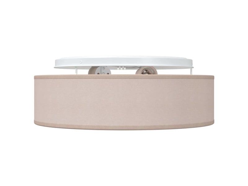  Lampe de plafond, plafonnier taupe 38x38x13,5 cm tissu shl16168  - Conforama E