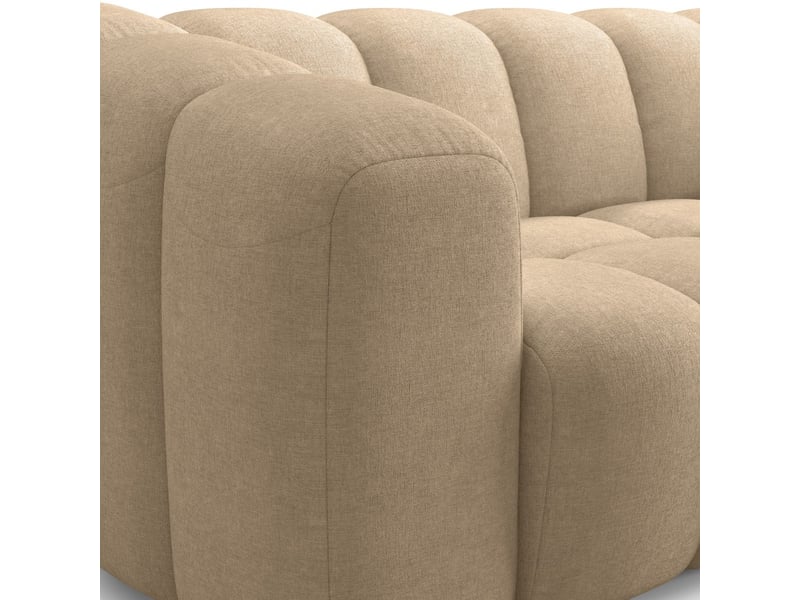  Canapé capitonné 3 places en tissu chenille taupe - belleville Belleville - Conforama E