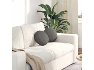 Lot de 2 coussins de siège, coussins décoratifs tissu en velours côtelé gris clair cf59798
