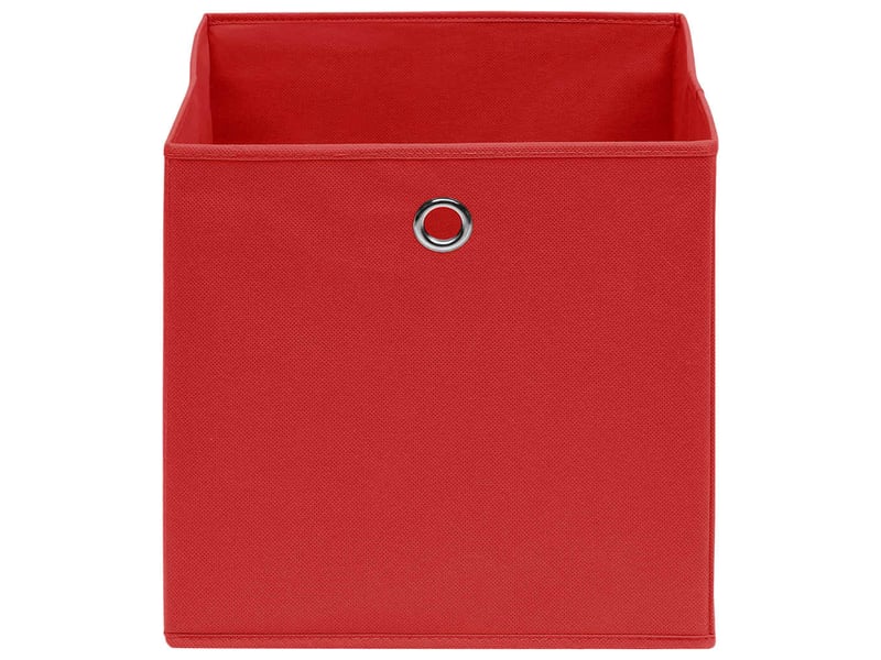  Boîtes de rangement 10 pcs tissu intissé 28x28x28 cm rouge  - Conforama C