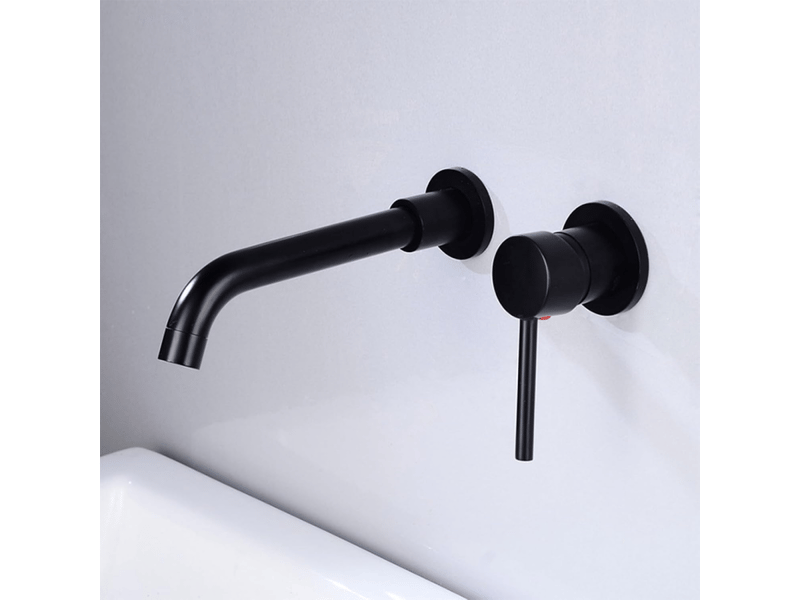  Robinet de salle de bain mural, robinet de lavabo mural en laiton, robinet de lavabo à poignée unique, robinets de lavabo  - Conforama A