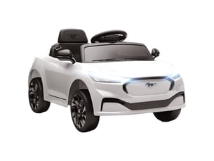 Voiture électrique enfant ford mustang mach-e sous licence officielle 12 v télécommande 2,4 g 2 moteurs 92x55x44cm blanc