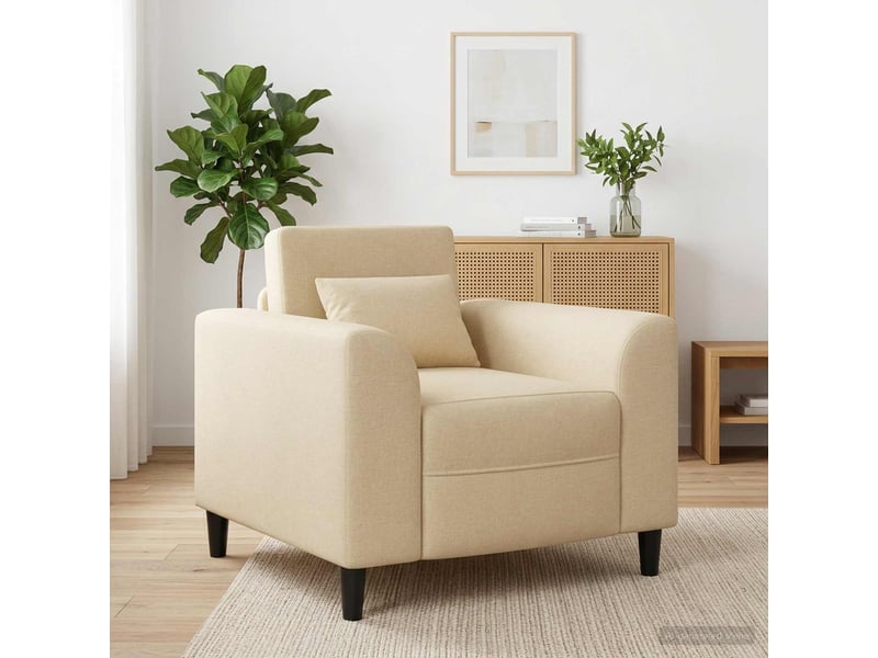  Vidaxl fauteuil crème tissu  - Conforama B