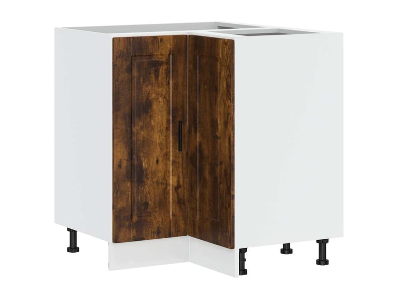  Armoire d'angle de cuisine porto chêne fumé bois d'ingénierie  - Conforama A