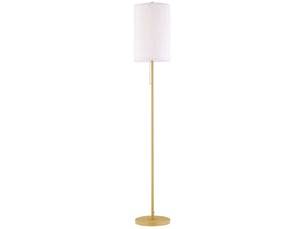 Lampe sur pied - abat-jour en lin - interrupteur à chaîne - support en acier - douille e27 - dimensions