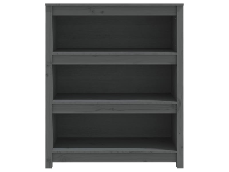  Bibliothèque, meuble de rangement salon gris 80x35x97 cm bois de pin massif  - Conforama D