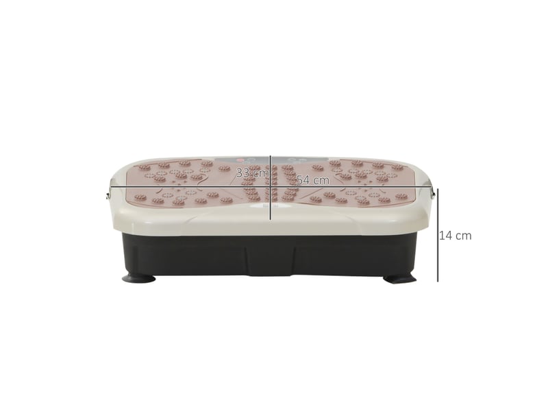  Plateforme vibrante 54x33x14 cm avec écran led et haut-parleur beige  - Conforama D