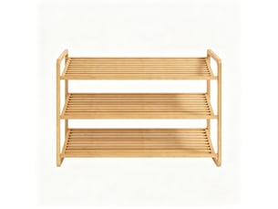 Étagère à chaussures 3 niveaux 76 x 33 x 50,8 cm – naturel – jusqu'à 12 paires, rangement d'entrée