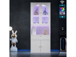 Vitrine coloris blanc Qualité haut de gamme - 70 cmx180 cm