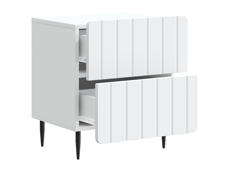  Table de chevet - cabinet de chevet - table de nuit 2 pièces blanc 43 x 34,5 x 49,5 cm  - Conforama E