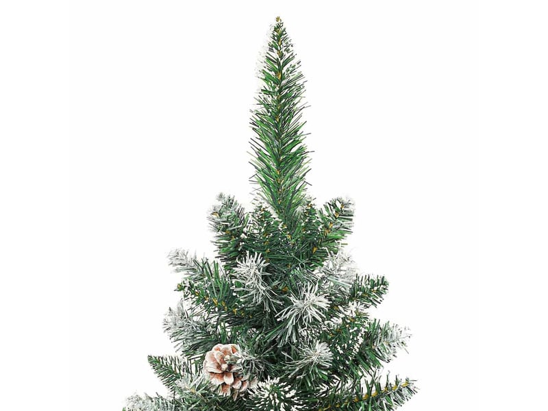  Sapin de noël artificiel, arbre de noël mince avec support 210 cm pvc  - Conforama C